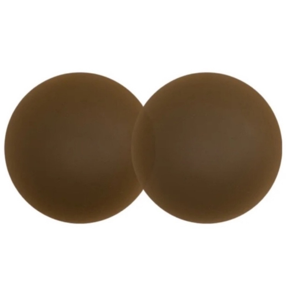 Sticky Adhesive Silicone Nipple Pasties - Reusable Nipple Covers (Dark Coffee)
